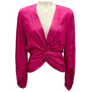 SILVIA TCHERASSI MULBERRY FLORAL COURTNEY BLOUSE